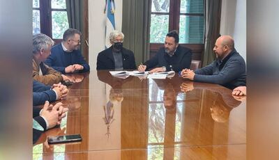 Chacabuco: Se firmó un convenio para la pavimentación de Avenida Perón