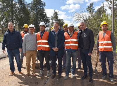 Berisso: Cagliardi y Katopodis recorrieron obras viales e hidraúlicas
