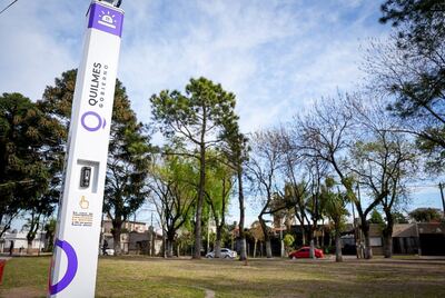 Quilmes: Se inauguró un nuevo tótem de seguridad