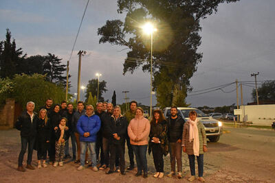 Chivilcoy: Se instaló nueva luminaria LED en el acceso Eva Duarte de Perón