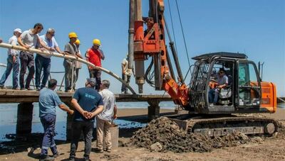 Junin: Avanza la remodelación del espigón de Laguna de Gómez