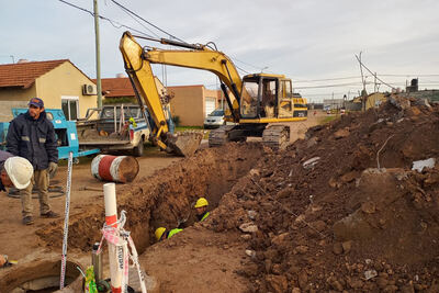 Olavarría: Comenzó la construcción del conducto pluvial en barrio Educadores