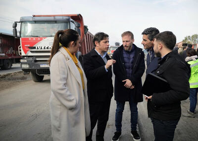 Lomas de Zamora: Kicillof recorrió los avances de las obras del Camino de Cintura