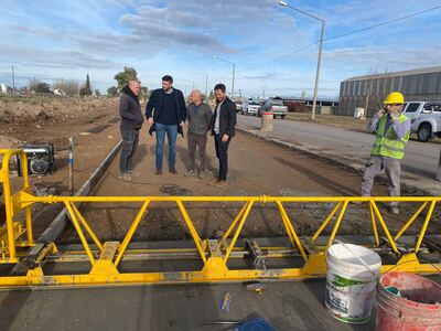 Olavarría: Avanza la obra de construcción de la doble vía en avenida Eva Perón y accesos a Parques Industriales