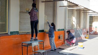 Berazategui: Se llevaron adelante trabajos de pintura en la Escuela Primaria N°9