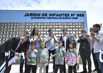 Almirante Brown: Kicillof inauguró el Jardín de Infantes N°966