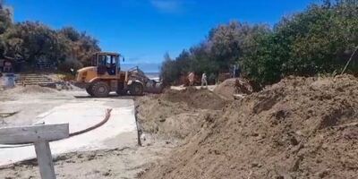 La Costa: Avanzan los trabajos en la bajada de la calle 40 en Las Toninas