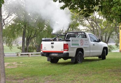 Olavarría: Comenzó la fumigación en espacios públicos