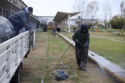 La Plata: El Municipio acondiciona el playón de la Vieja Estación para el Paseo de Compras Meridiano V