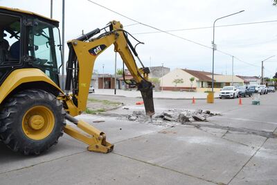 Olavarría: El Municipio inició obras de bacheo con hormigón en el barrio CECO