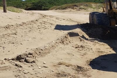 Necochea: El Emsur realizó trabajos de bacheo en los accesos a Costa Bonita