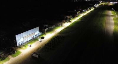 Madariaga: Inauguraron una nueva obra de luminaria en el Frente de Ruta 11