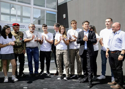 Ramallo: Kicillof inauguró el nuevo edificio de la Escuela Técnica N° 2