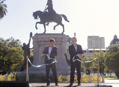 La Plata: Alak y Kicillof inauguraron la renovada Plaza San Martín