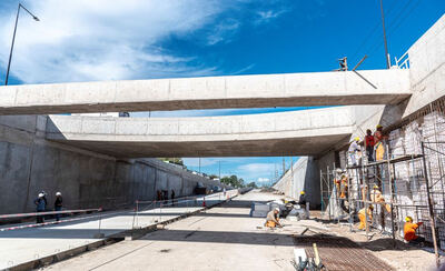 Almirante Brown: El Viaducto de Ruta 4 y Rotonda Los Pinos entra en su etapa final