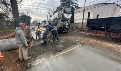 Almirante Brown: Avanza una obra hidráulica clave en Claypole