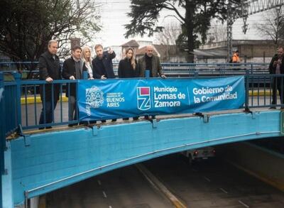 Lomas de Zamora: Otermín y Kicillof recorrieron el bajo nivel de Temperley luego de su reconstrucción