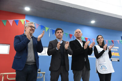 La Plata: Alak y Kicillof inauguraron un edificio educativo en Villa Elisa