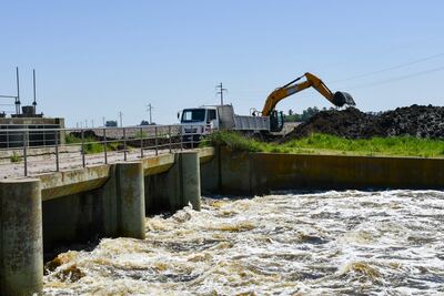Bragado: Realizan una obra de bypass junto a la Compuerta Cafiero