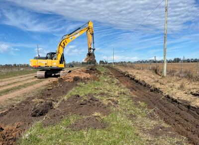 Olavarría: Se ejecuta una obra hidráulica sobre la prolongación norte de avenida La Rioja