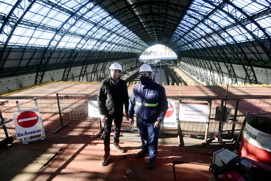 La Plata: Garro supervisó los avances en la obra de la Estación de Trenes