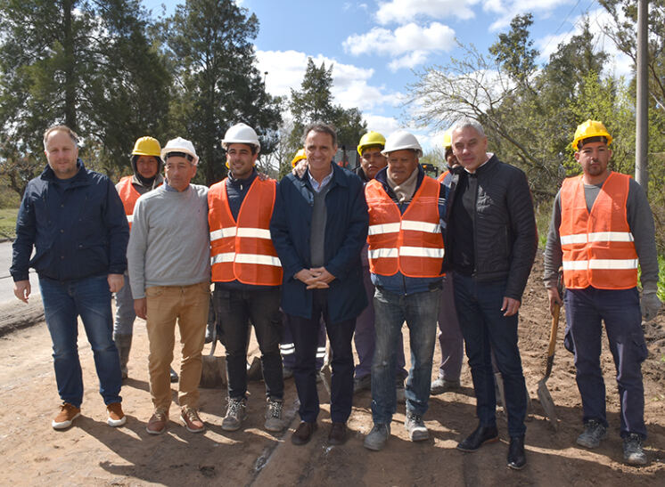 Berisso: Cagliardi y Katopodis recorrieron obras viales e hidraúlicas