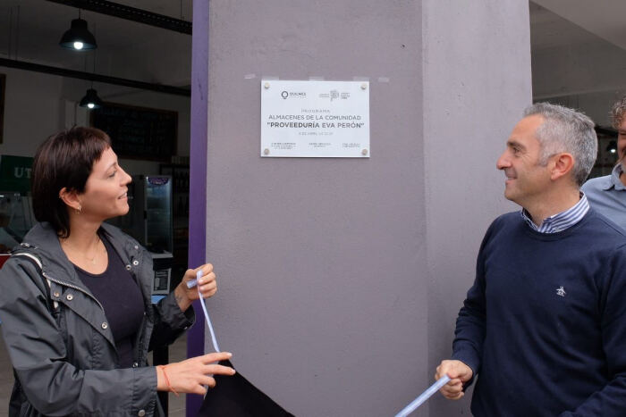 Quilmes: Larroque y Mendoza inauguraron el Almacén de la Comunidad
