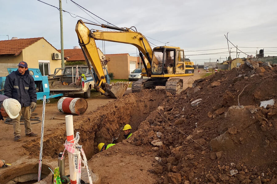 Olavarría: Comenzó la construcción del conducto pluvial en barrio Educadores