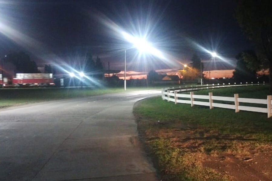 Olavarría: Llevaron adelante el recambio de luminarias en Loma Negra