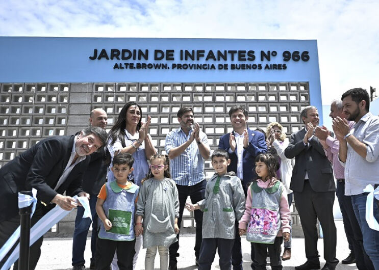 Almirante Brown: Kicillof inauguró el Jardín de Infantes N°966