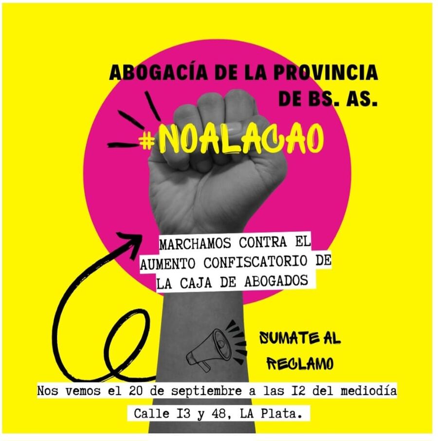 Abogados bonaerenses se movilizan contra el aumento de la Cuota Anual Obligatoria
