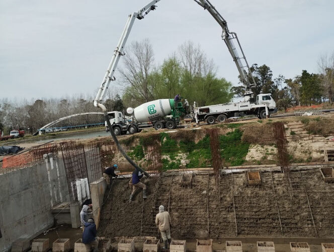 General Alvear: La construcción de la nueva Planta Potabilizadora avanza a buen ritmo