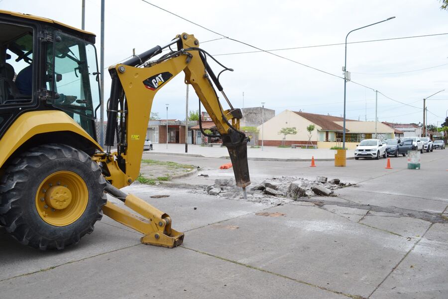 Olavarría: El Municipio inició obras de bacheo con hormigón en el barrio CECO