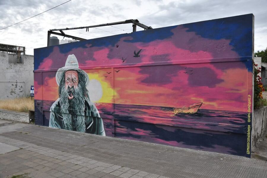 Monte Hermoso: Realizan intervenciones artísticas en muros céntricos