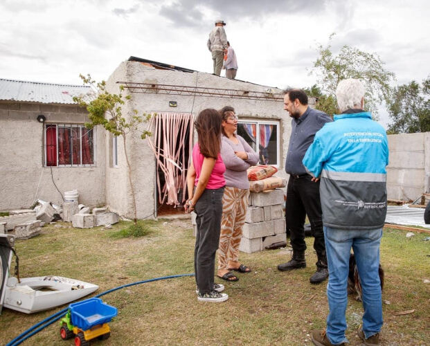 Provincia refuerza acompañamiento en Olavarría y Nueve de Julio tras el temporal