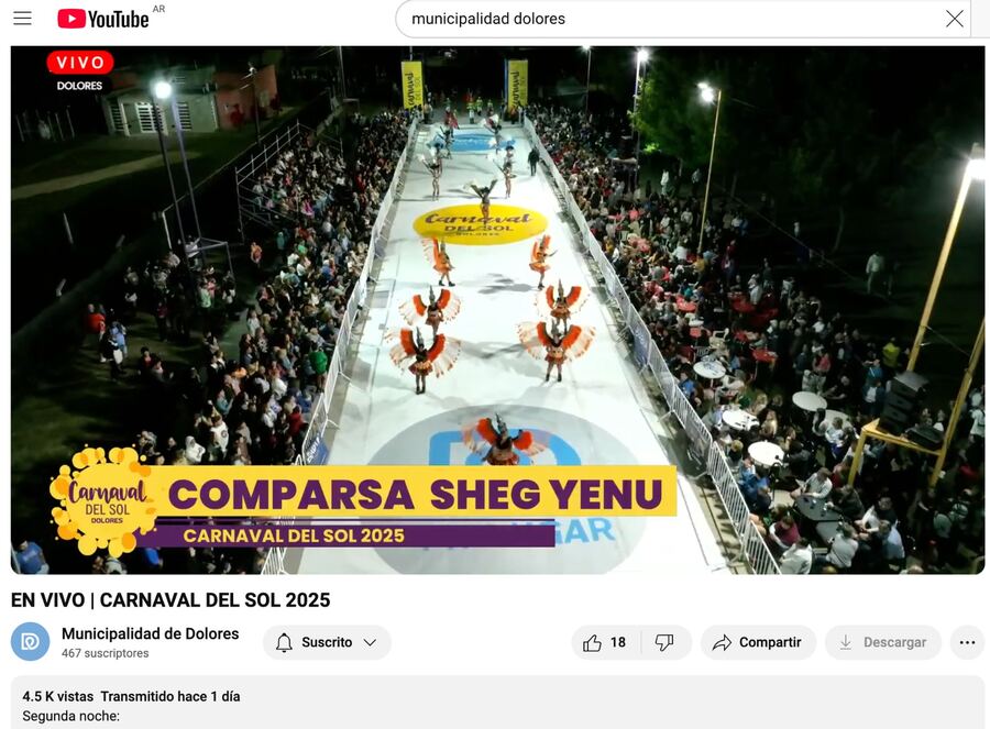 Carnaval de Dolores fue transmitido por redes sociales