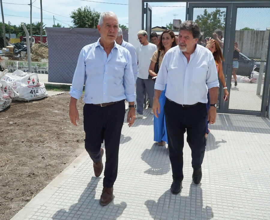La Plata: Alak y Sileoni supervisaron la obra en la Escuela Primaria N°119