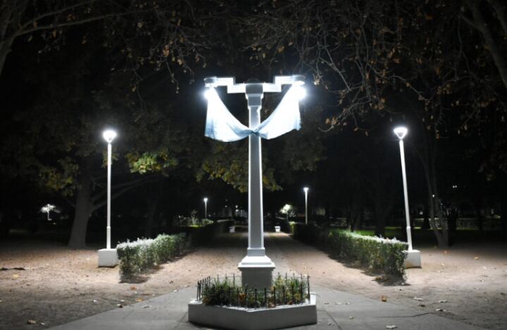 Bragado: La Plaza Manuel Belgrano estrenó su nueva iluminación LED
