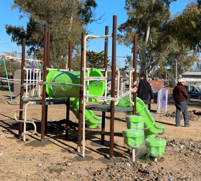 Berisso: Avanzan las obras del nuevo Parque "Abuelas de Plaza de Mayo" en Villa Nueva