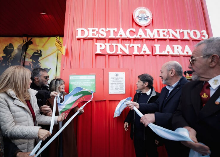 Ensenada: Kicillof y Secco inauguraron el nuevo cuartel de Bomberos Voluntarios de Punta Lara