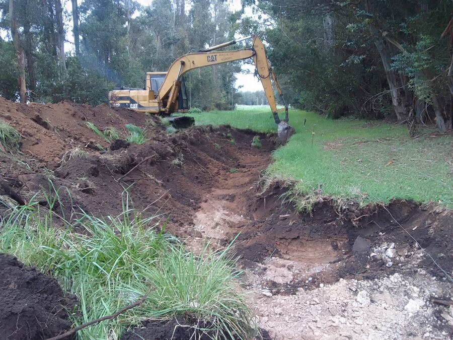Necochea: Se trabaja en la mejora de calles y obras de desagüe en La Dulce